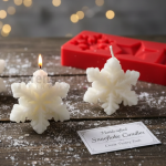 قالب سیلیکونی برف ستاره و شمع | قالب حرفه‌ ای تزئین کیک و دسر