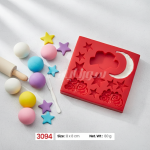 خرید قالب سیلیکونی ماه ستاره ابر سورنا پارت | قالب فوندانت طرح آسمانی