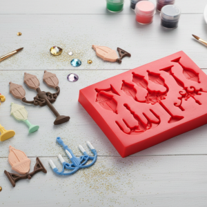 قالب سیلیکونی طرح چراغ و شمعدان سورنا پارت | قالب فوندانت حرفه‌ ای سیلیکونی