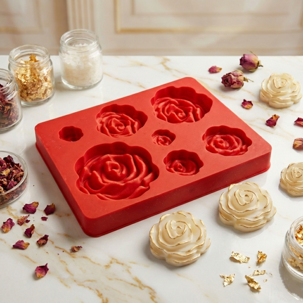مولد سیلیکونی طرح گل رز 7 عددی سورنا پارت