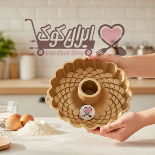 خرید قالب چدنی طرح پولک | قالب کیک حرفه‌ ای نچسب با پخت یکنواخت
