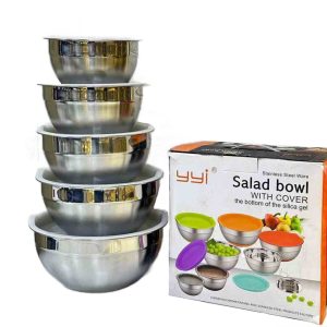 سرویس کاسه استیل درب دار برند (YYi)