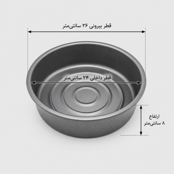 قالب تفلون گرد قطر 24 کد 03
