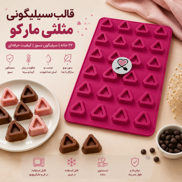 قالب سیلیکونی ساوارین مثلث مارکو