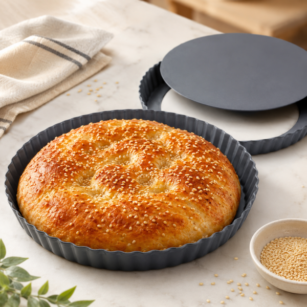 قالب تفلون تارت گرد کفی جدا شونده قطر ۲۲