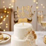 تاپر کیک «happy birthday» طرح سیبیل