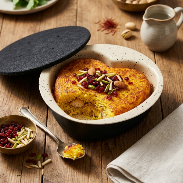 قالب ته چین درب دار طرح قلب