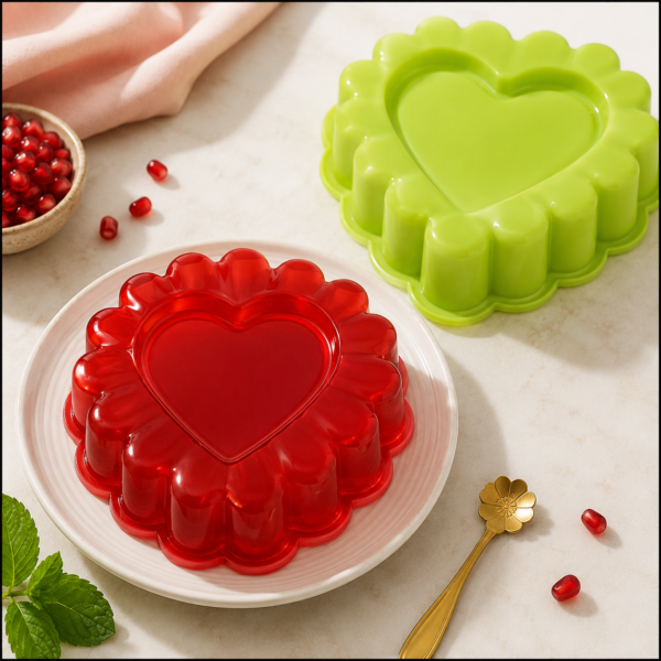 قالب ژله پلاستیکی طرح قلب کنگره