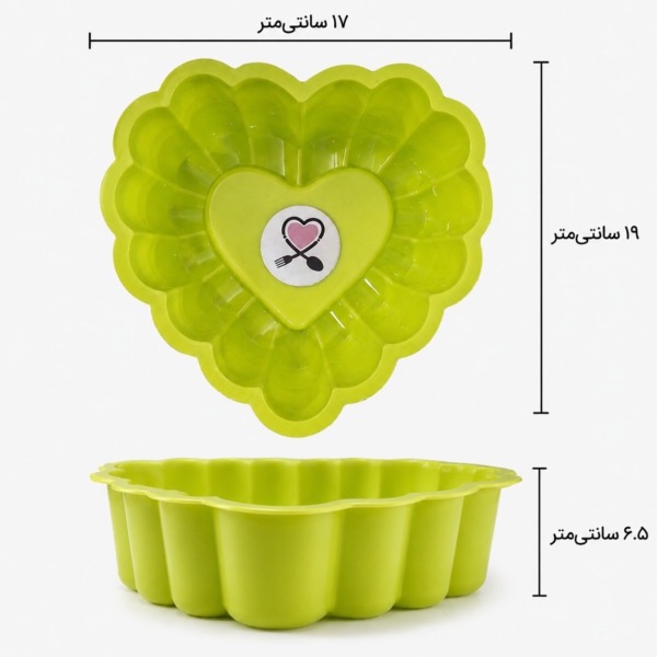 قالب ژله پلاستیکی طرح قلب کنگره