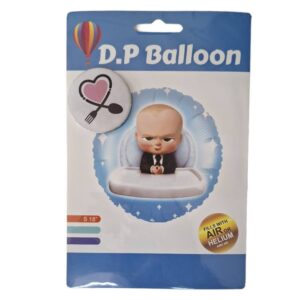بادکنک فویلی گرد طرح بچه رئیس (D.P Balloon)