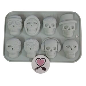 قالب سیلیکونی طرح جمجمه 8 خانه وارداتی (USA)